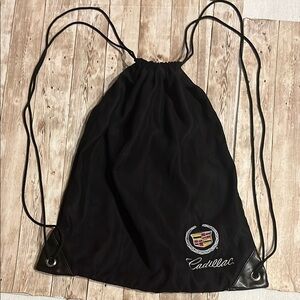 Cadillac Black Drawstring sack promotional Bag